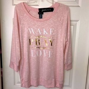 Pink Shirt •Wake, Pray, Love
